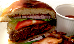 Hamburger with Smoked Hickory Sauce