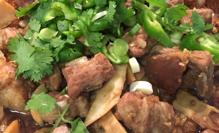 Steamed Spare Ribs with Pickled Bamboo Shot and Ground Bean Sauce 酸笋原豉蒸排骨