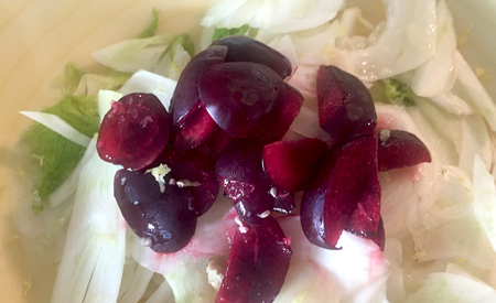 Baby Fennel Salad with Cherries