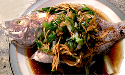 Chinese Steam Whole Fish﻿ 姜䓤清蒸魚