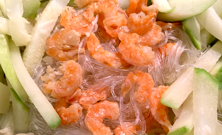 Hairy Squash with Dry Shrimps and Vermicelli 粉絲蝦米節瓜 Hairy Squash with Dry Shrimps and Vermicelli 粉絲蝦米節瓜 