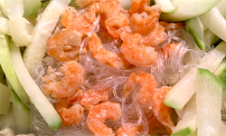 Hairy Squash with Dry Shrimps and Vermicelli 粉絲蝦米節瓜 