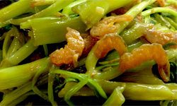 Stir Fry Water Spinach Shrimp Paste